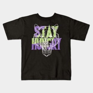 Stay Hungry Canyon Purple Kids T-Shirt